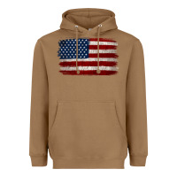 Toasted Coconut Distressed American Flag Heavyweight Hoodie - Jasminsmagicworld