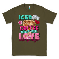 Army Green Iced Coffee is my love language Valentine's Day Classic Tee - FaDigitalArtStudio