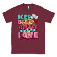 Burgundy Iced Coffee is my love language Valentine's Day Classic Tee - FaDigitalArtStudio