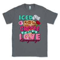 Charcoal Heather Iced Coffee is my love language Valentine's Day Classic Tee - FaDigitalArtStudio