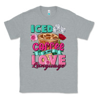 Heather Grey Iced Coffee is my love language Valentine's Day Classic Tee - FaDigitalArtStudio