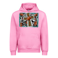 Fuchsia Pink football cross aztec leopard background Urban Hoodie - RanaPortraitStore