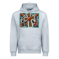 Heather Grey football cross aztec leopard background Urban Hoodie - RanaPortraitStore