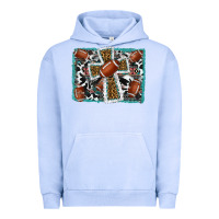 Pigment Grape Ice football cross aztec leopard background Urban Hoodie - RanaPortraitStore