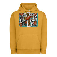 Pigment Peanut Butter football cross aztec leopard background Urban Hoodie - RanaPortraitStore
