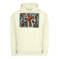 Pigment Pistachio football cross aztec leopard background Urban Hoodie - RanaPortraitStore