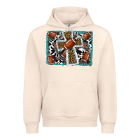 Sandshell football cross aztec leopard background Urban Hoodie - RanaPortraitStore