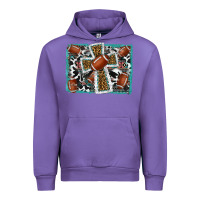 Tulip football cross aztec leopard background Urban Hoodie - RanaPortraitStore