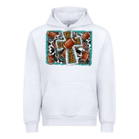 White football cross aztec leopard background Urban Hoodie - RanaPortraitStore