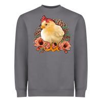 Storm Chick With Flowers Feopard Heavyweight Sweatshirt - Jasminsmagicworld