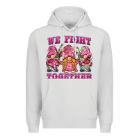 Dove Grey we fight together breast cancer gnome Premium Hoodie - BarkalooDesign
