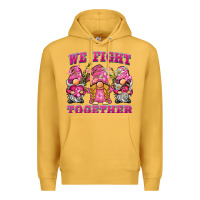 Mustard we fight together breast cancer gnome Premium Hoodie - BarkalooDesign