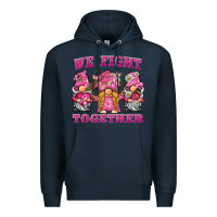 Navy we fight together breast cancer gnome Premium Hoodie - BarkalooDesign