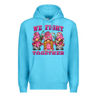 We Fight Together Breast Cancer Gnome Premium Hoodie | Teevron