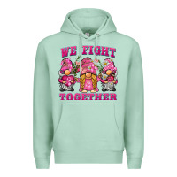 Seafoam we fight together breast cancer gnome Premium Hoodie - BarkalooDesign