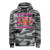 Slate Camo we fight together breast cancer gnome Premium Hoodie - BarkalooDesign