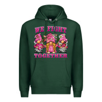Sports Green we fight together breast cancer gnome Premium Hoodie - BarkalooDesign