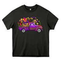 Asphalt Mardi Gras Leopard Truck Heavy Core Tee - FaDigitalArtStudio
