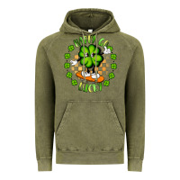 Vintage Olive happy go lucky Vintage Hoodie - Artiststas