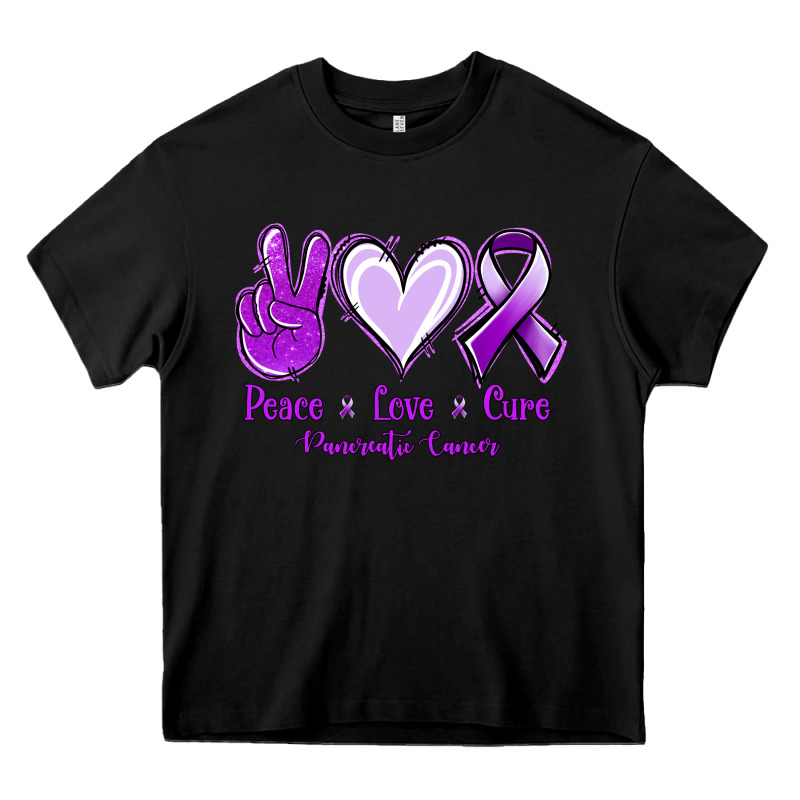 Pace Love Cure Pancreatic Cancer Heavy Core Tee by Jasminsmagicworld | Teevron