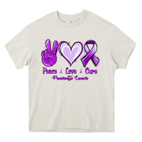 Cream Pace Love Cure Pancreatic Cancer Heavy Core Tee - Jasminsmagicworld