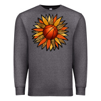 Charcoal Heather Basketball Sunflower Premium Sweatshirt - Jasminsmagicworld