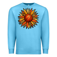 Ocean Blue Basketball Sunflower Premium Sweatshirt - Jasminsmagicworld