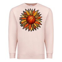 Pale Pink Basketball Sunflower Premium Sweatshirt - Jasminsmagicworld