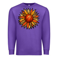 Purple Basketball Sunflower Premium Sweatshirt - Jasminsmagicworld