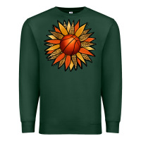 Sports Green Basketball Sunflower Premium Sweatshirt - Jasminsmagicworld