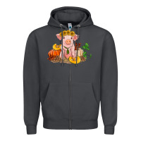 Smoke fall pig Zipper Hoodie - RanaPortraitStore