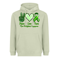 Matcha Peace Love Cure Non Hodgkins Lympoma Heavyweight Hoodie - Jasminsmagicworld