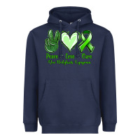 Navy Peace Love Cure Non Hodgkins Lympoma Heavyweight Hoodie - Jasminsmagicworld