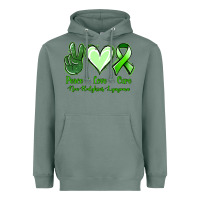 Sage Peace Love Cure Non Hodgkins Lympoma Heavyweight Hoodie - Jasminsmagicworld