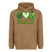 Toasted Coconut Peace Love Cure Non Hodgkins Lympoma Heavyweight Hoodie - Jasminsmagicworld