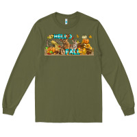 Army Green Hello Fall Rabbit Long Sleeve Tee - LillyAllenDesigns