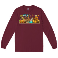 Burgundy Hello Fall Rabbit Long Sleeve Tee - LillyAllenDesigns