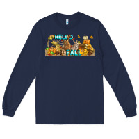 Navy Hello Fall Rabbit Long Sleeve Tee - LillyAllenDesigns