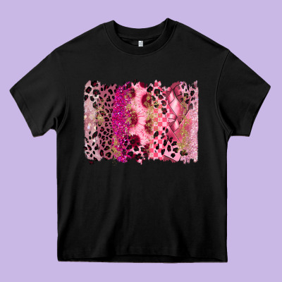 Breast Cancer Brushstroke Heavy Core Tee Designed By Fadigitalartstudio