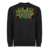 Black Sunflower Serappe Turquoise Gemstone Mama Tried Heavyweight Sweatshirt - Jasminsmagicworld