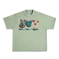 Oil Green peace love pomeranian Urban Heavy Tee - RanaPortraitStore