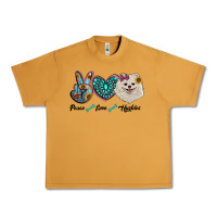 Peanut Butter peace love pomeranian Urban Heavy Tee - RanaPortraitStore