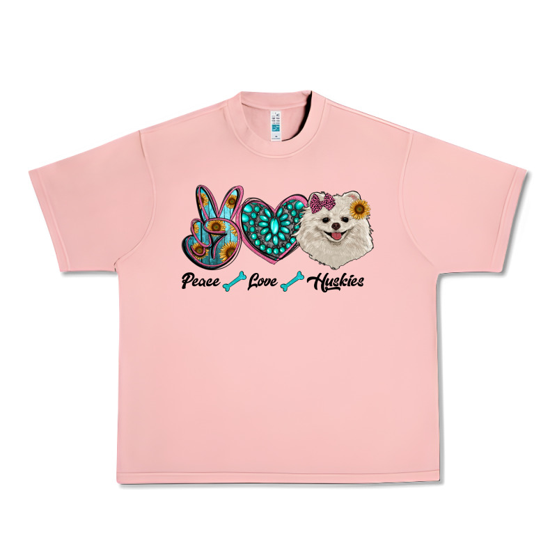 Peace Love Pomeranian Urban Heavy Tee by RanaPortraitStore | Teevron