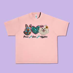 Peace Love Pomeranian Urban Heavy Tee Designed By Ranaportraitstore