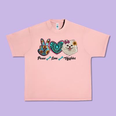 Peace Love Pomeranian Urban Heavy Tee Designed By Ranaportraitstore
