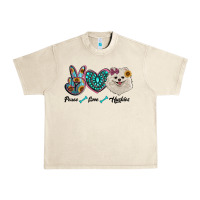 Sandshell peace love pomeranian Urban Heavy Tee - RanaPortraitStore