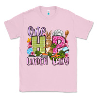 Bubblegum Pink Easter Day One hip Lunch Lady Classic Tee - OliviaCreatesArt