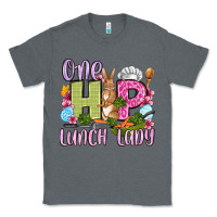 Charcoal Heather Easter Day One hip Lunch Lady Classic Tee - OliviaCreatesArt