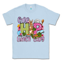 Dusty Blue Easter Day One hip Lunch Lady Classic Tee - OliviaCreatesArt