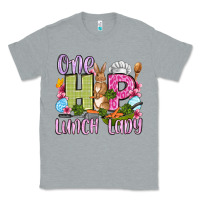 Heather Grey Easter Day One hip Lunch Lady Classic Tee - OliviaCreatesArt